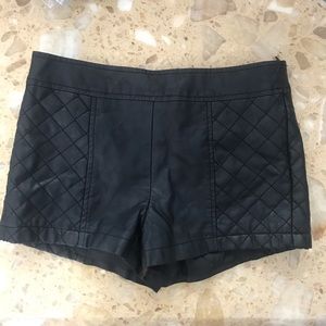 Faux Leather Shorts